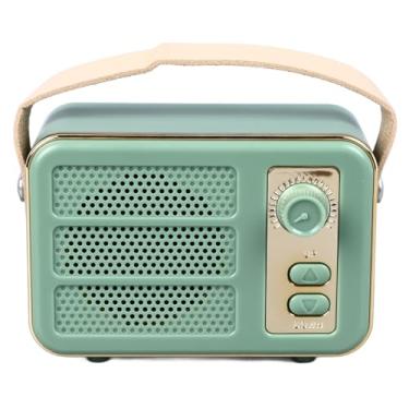 Imagem de RiToEasysports Alto-falante Azul, Alto-falante Portátil retrô Sem Fio, Mini -falantes Com Entrada aux de Graves Ricos para Viagens Ao Ar Livre, Presentes de Escritório Doméstico (GREEN)