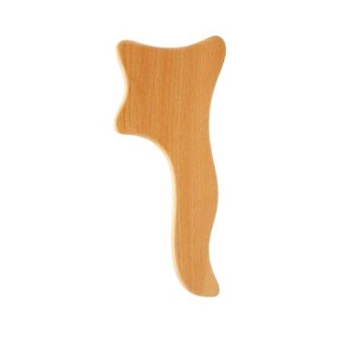 Imagem de Ferramentas de massagem para terapia de madeira anticelulite, rolo massageador de madeira, copo Gua Sha, kit de drenagem linfática (estilo t)