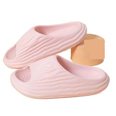 Imagem de x3anggyt5 Sapatos de banheiro 4 cm sandálias de fundo grosso feminino verão novo casal interior casa sandálias masculinas sub exterior feminino chuveiro chinelo (rosa, 34-35)