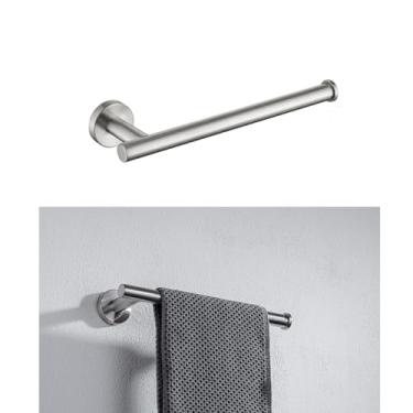 Imagem de Conjunto de ferragens de banheiro de aço inoxidável acessórios de banheiro toalheiro preto rack de barra de toalha dourado suporte de toalha de prateleira, MJY, escovado