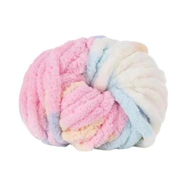 Imagem de Fio Chenille Colorido Macio De 250g Para Tricô Grosso, Ninhos Para Ani