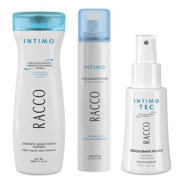 Imagem de Kit Íntimo Racco Sabonete + Jato Seco + Clareador De Virilha
