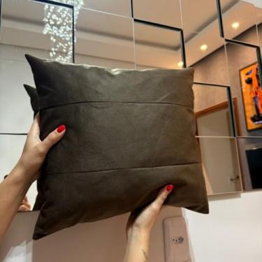 Imagem de Kit Almofadas Decorativas com Zíper e Enchimento 45x45cm – Capas em para Sala e Quarto(10,MARROM)