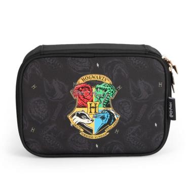 Imagem de Estojo Box Harry Potter Escolar Casual Divisórias Preto Menino