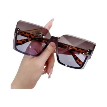Imagem de Óculos De Sol Femininos Slim Com Armação Metálica Estilo Europeu-Ameri