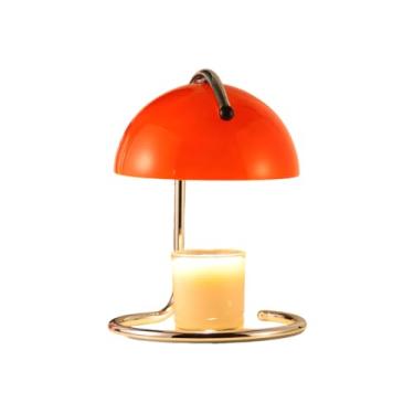 Imagem de LUDENGJI Lâmpada de aquecimento de lanche de simplicidade moderna adequada para derreter velas em latas grandes e pequenas lâmpadas, aquecedor de velas, tampa de vidro regulável com 2 lâmpadas de vela