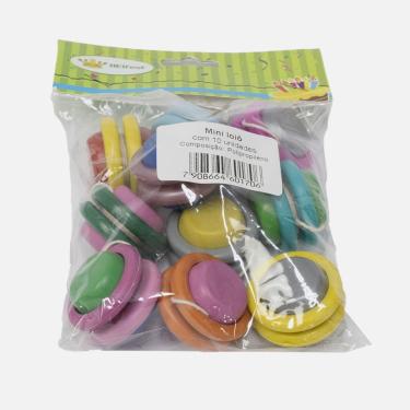 Imagem de Mini Ioiô de Plástico 2,5cm 10 Peças Colorido - Tudo em Caixa