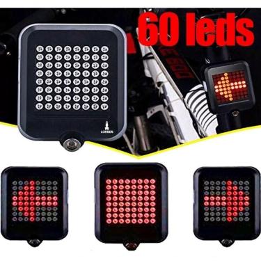 Imagem de Lanterna Sinalizador Bicicleta Seta Luz Freio Automática