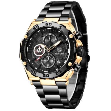 Imagem de Relógio Masculino Analogico Luxo Inox A Prova Dagua