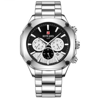 Imagem de Relógio De Pulso Masculino Analógico Em Aço Inoxidável Quadrado Esportivo