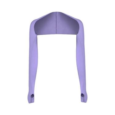 Imagem de Manga De Braço Refrescante Feminina Com Furo Para O Dedo E Proteção UV