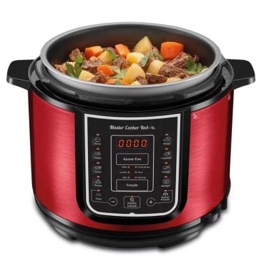 Imagem de Panela de Pressão Elétrica Mondial Digital Master Cooker Red 5L 900W Vermelho/Inox 127V - PE-39