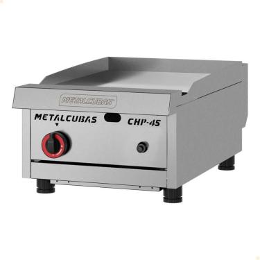 Imagem de Chapa Bifeteira Metalcubas Chp45 Premium A Gás 45cm 19mm Aço Inox Acendimento Automático;cod26428