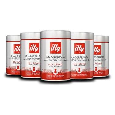 Imagem de Café Illy Clássico Torrado E Moído Kit 5 Latas 250G - Illy café