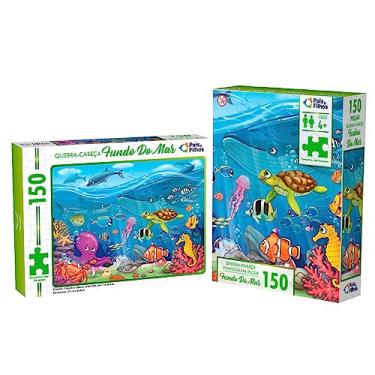 Imagem de Pais & Filhos | Quebra‑Cabeça Infantil Fundo do Mar 150 Peças | Puzzle Educativo para Crianças +4 anos | Jogo de Raciocínio e Coordenação Motora