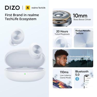 Imagem de Fone de Ouvido Realme Dizo Gopods D Blueth 5.0 Modo Gamer 6 Play 795-Unissex