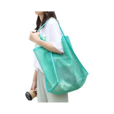 Imagem de Bolsa Tote Feminina De Malha De Grande Capacidade, Bolsa De Ombro Vaza