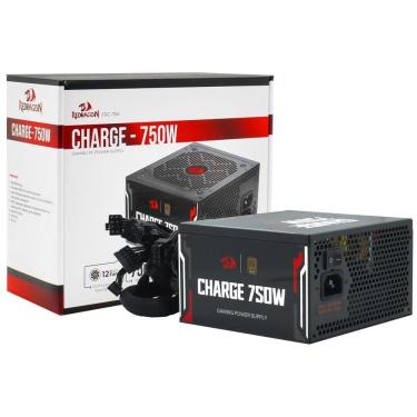 Imagem de Fonte PC 750W Redragon Charge 80 Plus Bronze, Capacitores 100% Japoneses, FRC-750W