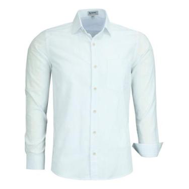 Imagem de Camisa Social Amil Comfort Manga Longa Com Bolso Algodão 1886, Branco,