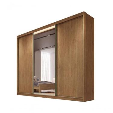 Imagem de Guarda Roupa Casal Com 1 Porta Espelhada 8 Gavetas - Londres-cumaru - Móveis Horizonte