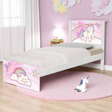 Imagem de Cama Infantil Solteiro 195cm X 96cm Kmteb Unicornio