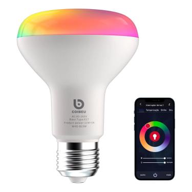 Imagem de Lâmpada Rgb Colorida Inteligente Smart Wifi Alexa Google 15W Cor Da Luz Branco-rgb  COIBEU WKD-B10W