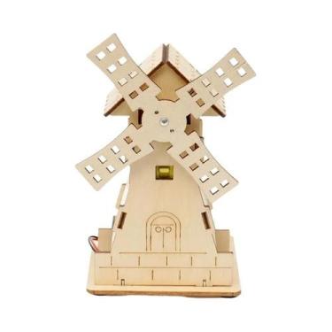 Imagem de Kit Educacional DIY De Modelo De Moinho De Vento Elétrico STEM, Brinqu