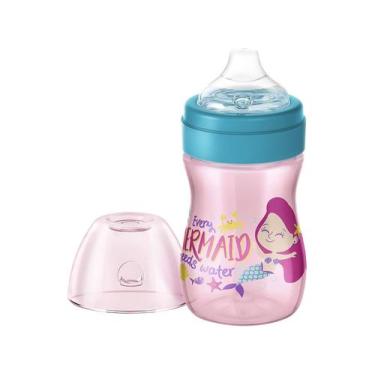 Imagem de Copo Infantil de Treinamento Lillo Evolution 240ml antivazamento, Rosa