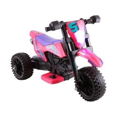 Imagem de Moto Cross Elétrica 6V Rosa - Bandeirante, Rosa