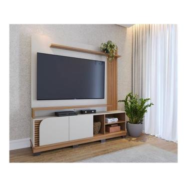 Imagem de Estante Home TV 75 Pol com 2 Portas 182x187cm Jurerê Colibri, Off Whit