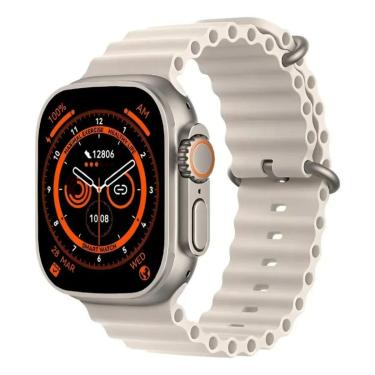 Imagem de Relógio Smartwatch T900 Ultra 49mm Nfc + 2 Pulseiras Prata-Unissex