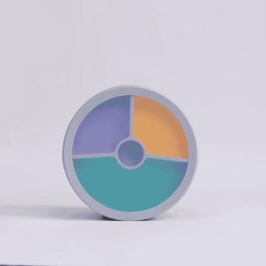 Imagem de Prato Infantil Silicone com 4 Divisórias e Tampa com Visor Petit Piá