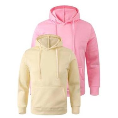 Imagem de Kit 2 Moletons Masculino Bolso Canguru Moleton Casual Capuz moletom Conforto Alta qualidade-Unissex