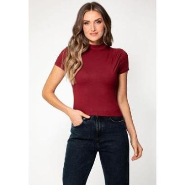 Imagem de Blusa Viscose Gola Alta Vinho-Feminino