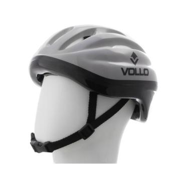 Imagem de Capacete Esportivo Patins Skate VCC410 Cinza Vollo, Cinza e Preto, M