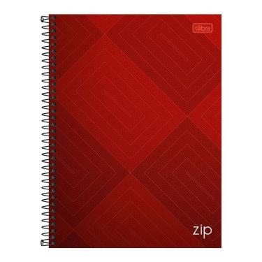 Imagem de Caderno Espiral Universitário Zip Retângulo 10 Matérias Vermelho - Tilibra