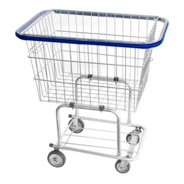 Imagem de Carrinho de Compras para Condomínio 140 Litros com Capacidade 140L em Aço Carbono Prata Higipack