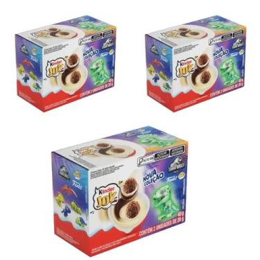 Imagem de KIT 3 Caixas Kinder Joy Jurassic World Funko Pop 40g Cada - Ferrero