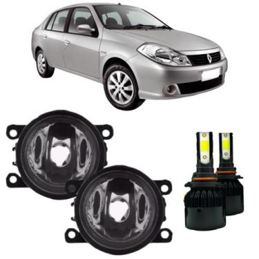 Imagem de Par farol milha renault symbol 2007 a 2013 e super led - BIBAS