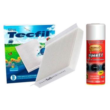 Imagem de Kit Filtro De Ar Condicionado Honda Fit 2004/2014 + Limpa Ar Condicion