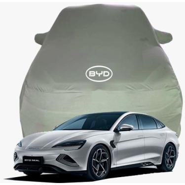 Imagem de Capa de Carro BYD Seal Tecido  Lycra Premium - Cadilhe Capas, Cinza Ch