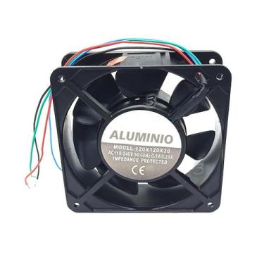 Imagem de Cooler Mini Ventilador Ventoinha 120x120x38 12x12 Alumínio Bivolt 110v