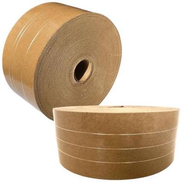Imagem de Kit 2 Rolos Fita Gomada 80mm Com Reforço 160m cada fechamento Embalage