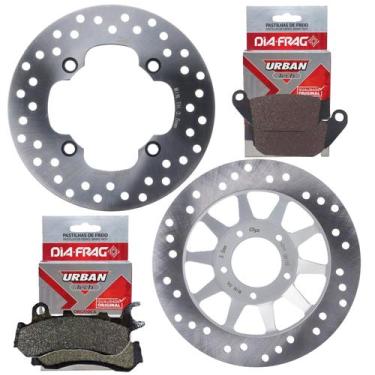 Imagem de Kit Discos de Freio Nxr 160 Bros Combi Brake Com Pastilhas Diafrag - G