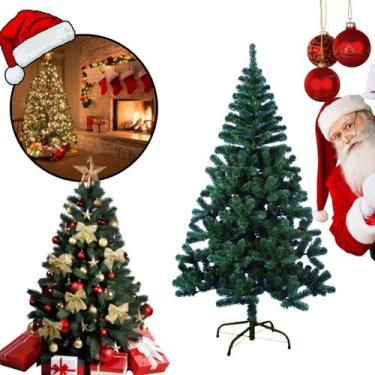 Imagem de Arvore Natal Pinheiro Cheio 650 Galhos 210cm Decoração Verde Pinheiro 