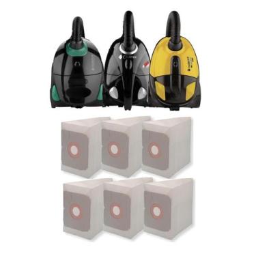 Imagem de Kit com 6 sacos descartaveis aspirador de pó cadence galaxy