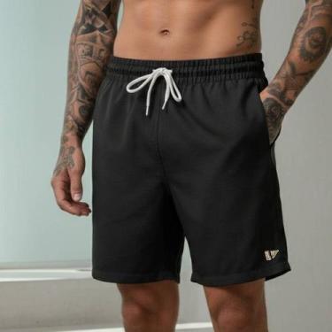 Imagem de Short Masculino em Linho Premium com Elástico e Cordão Bermuda Casual 