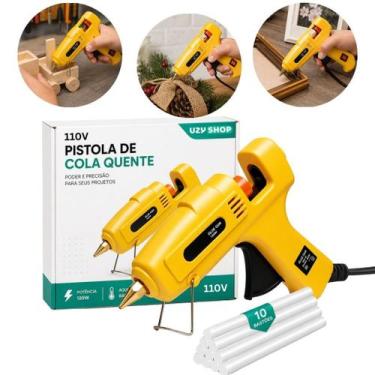 Imagem de Máquina Profissional Pistola de Cola Quente 120W ou 20W + 10 Bastões 1