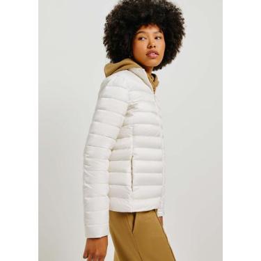 Imagem de Jaqueta Básica Feminina Puffer Matelassê - Hering, XG, Algodão cru