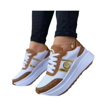 Imagem de Tênis Femininos Casuais E Modernos Com Solado Plano E Detalhes Em Core